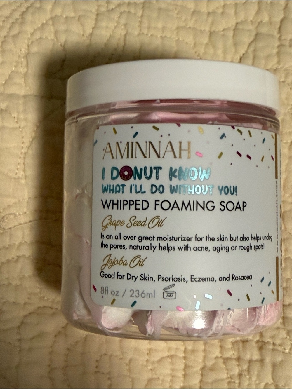 Aminnah Whipped Foaming Soap - “I Donut Know” Scent!